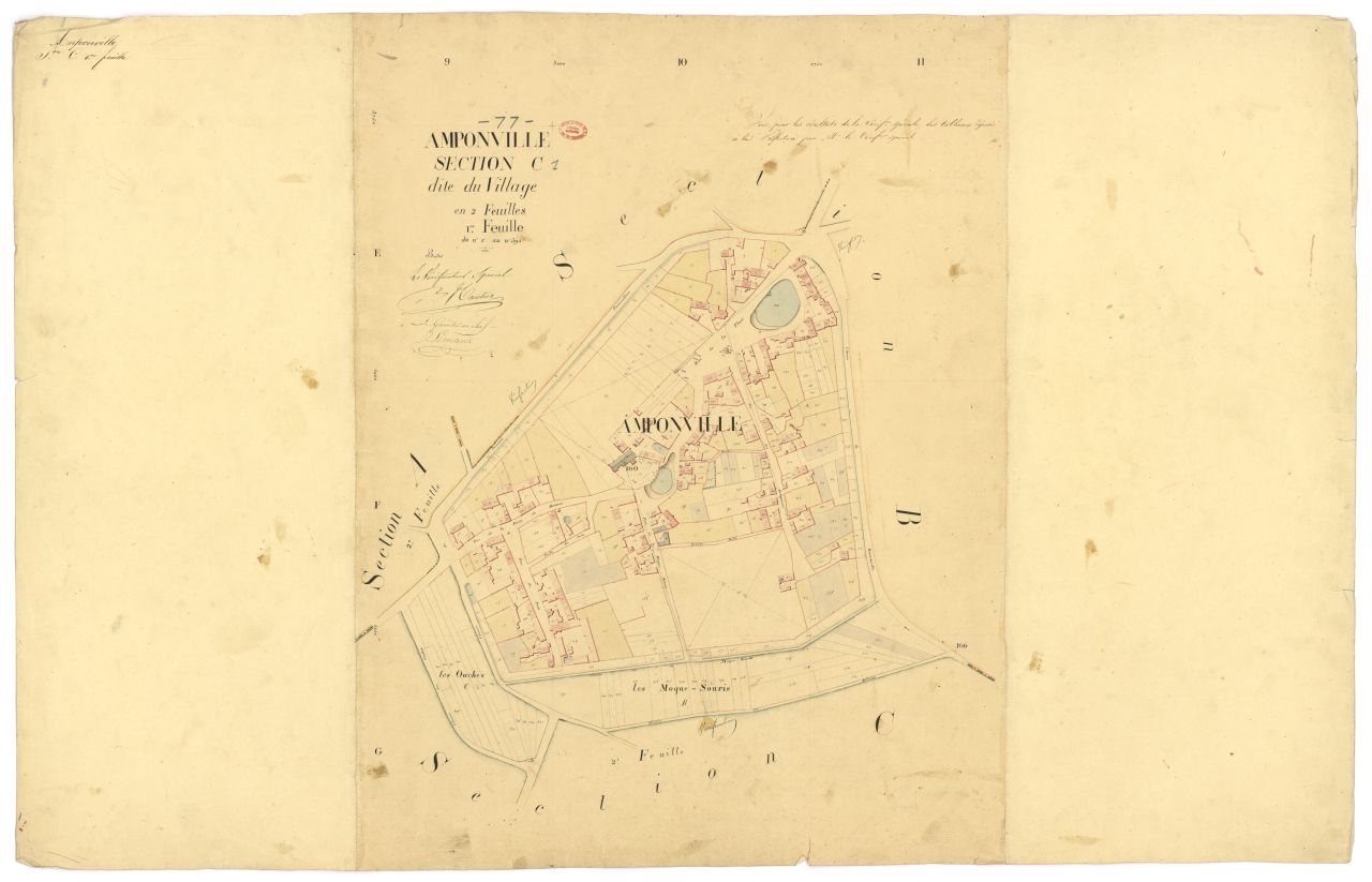 Section C dite du Village, en 2 feuilles, 1ere feuille