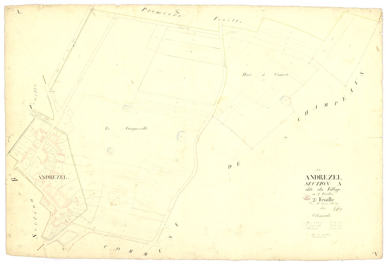 Section A dite du Village, en 2 feuilles, 2eme feuille