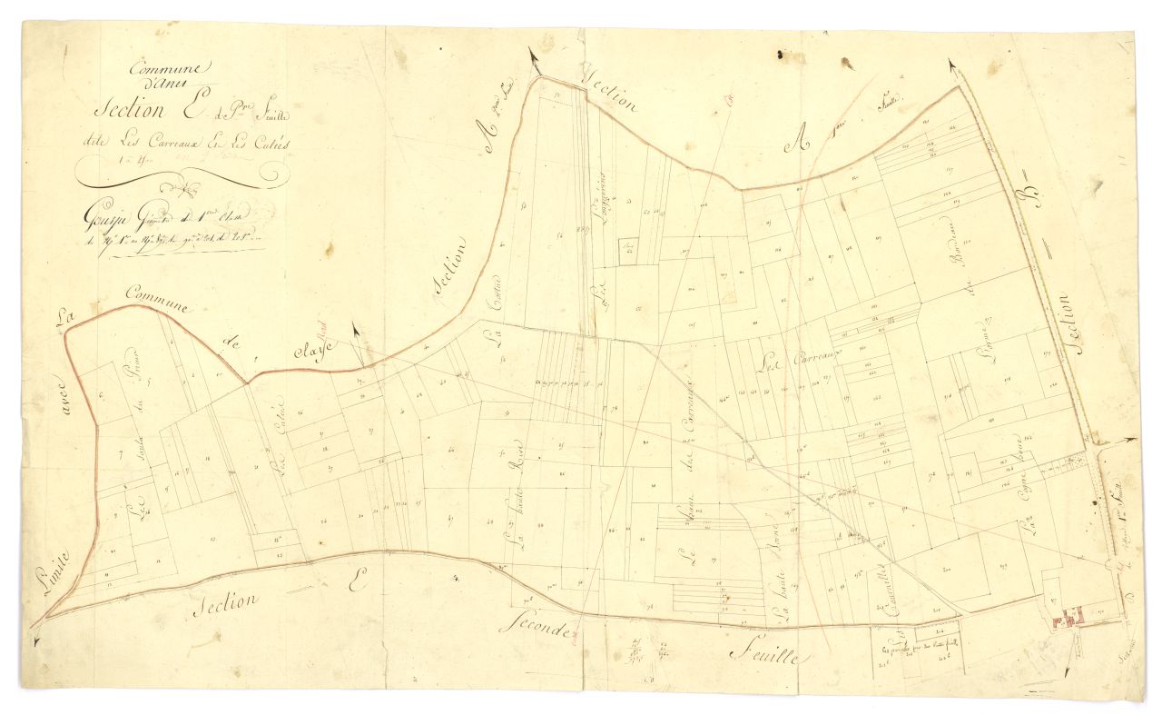 minute, section E, 1ere feuille