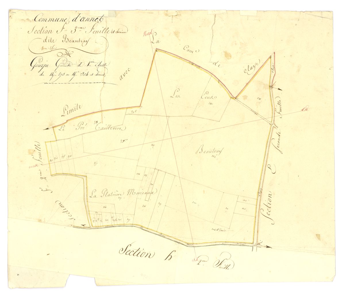 minute, section F, 3eme feuille