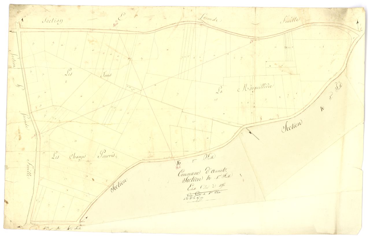 minute, section K, 1ere feuille