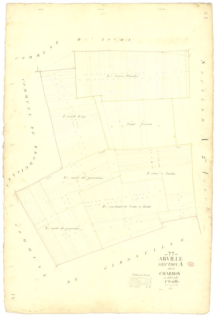 Section A dite de Charmoy, en 4 feuilles, 1ere feuille