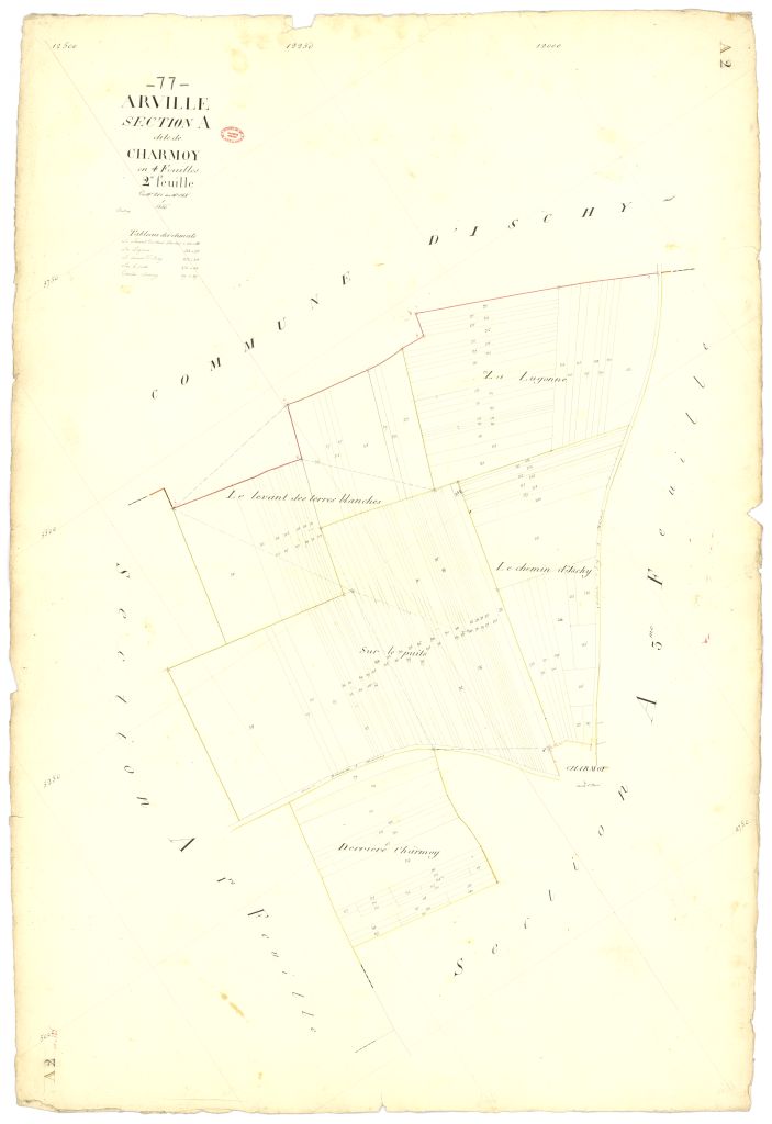 Section A dite de Charmoy, en 4 feuilles, 2eme feuille