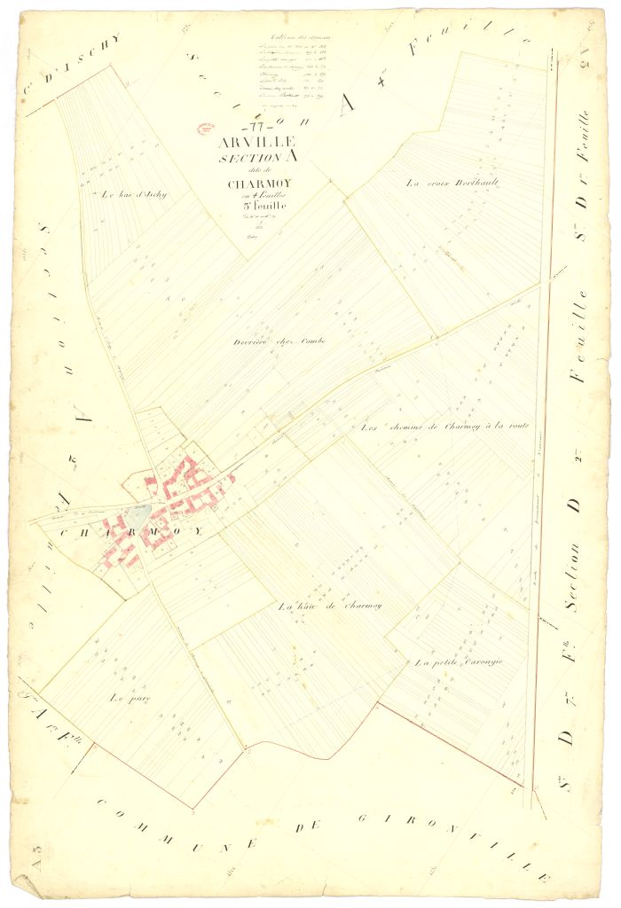 Section A dite de Charmoy, en 4 feuilles, 3eme feuille
