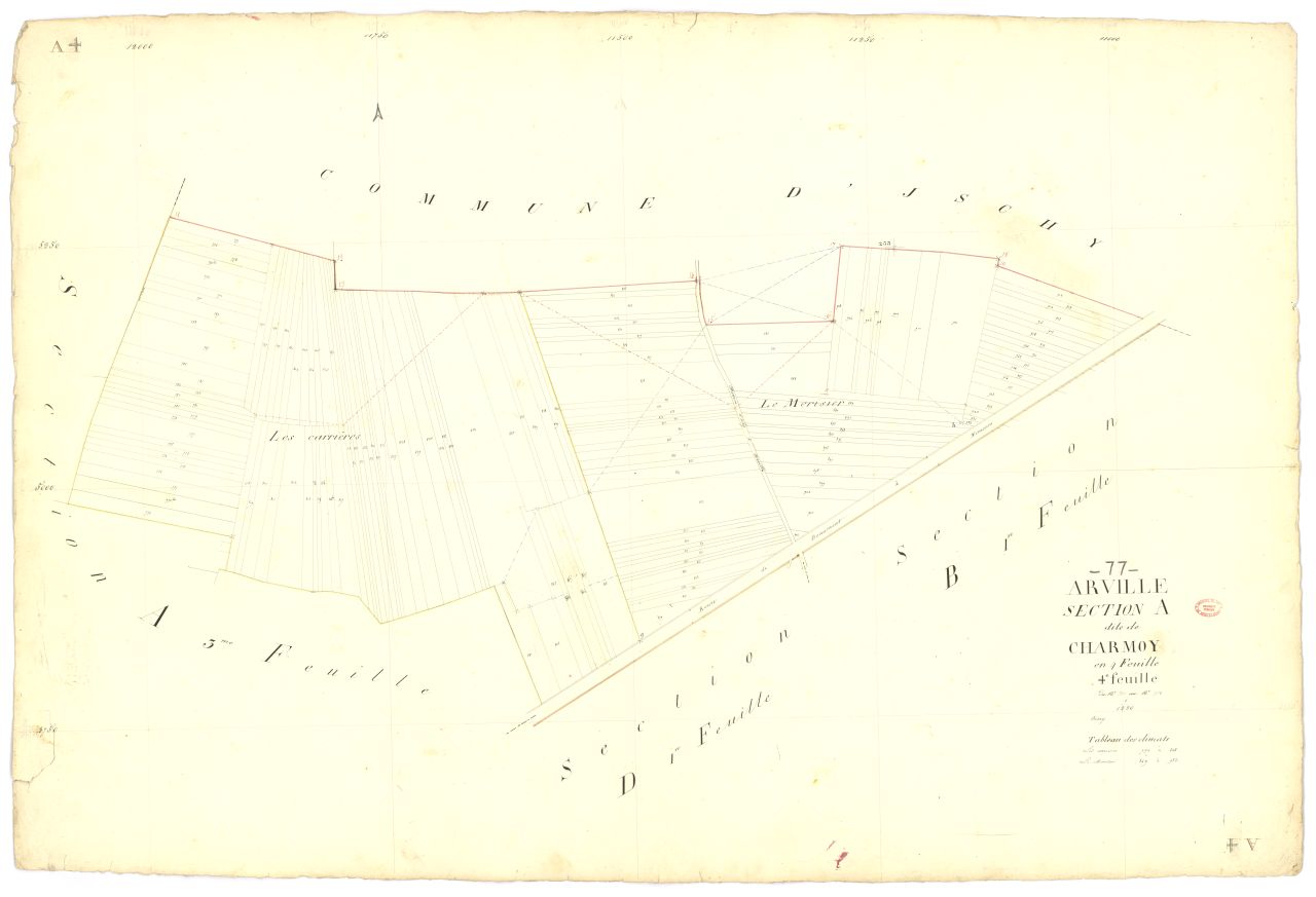 Section A dite de Charmoy, en 4 feuilles, 4eme feuille