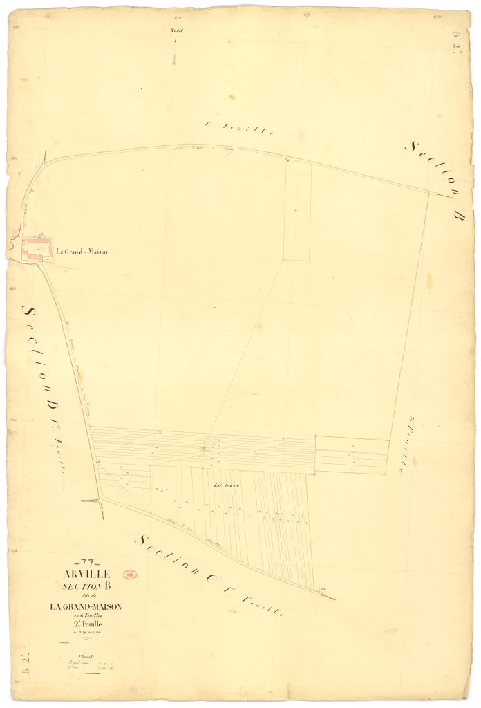 Section B dite de la Grande-Maison, en 6 feuilles, 2eme feuille