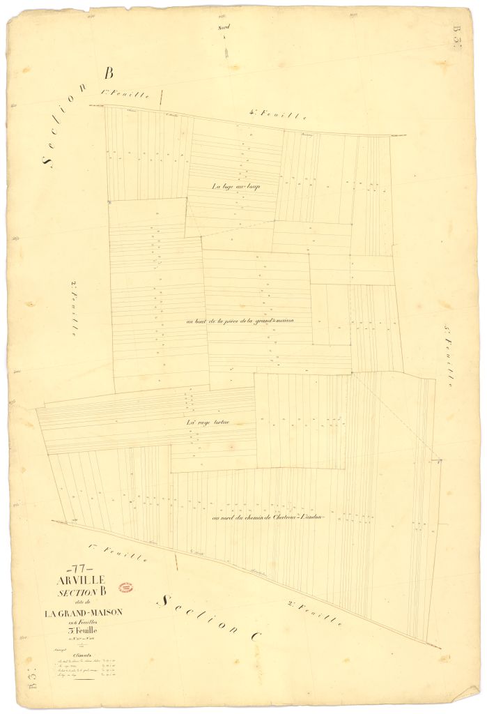 Section B dite de la Grande-Maison, en 6 feuilles, 3eme feuille