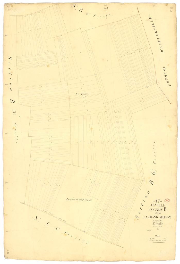 Section B dite de la Grande-Maison, en 6 feuilles, 5eme feuille