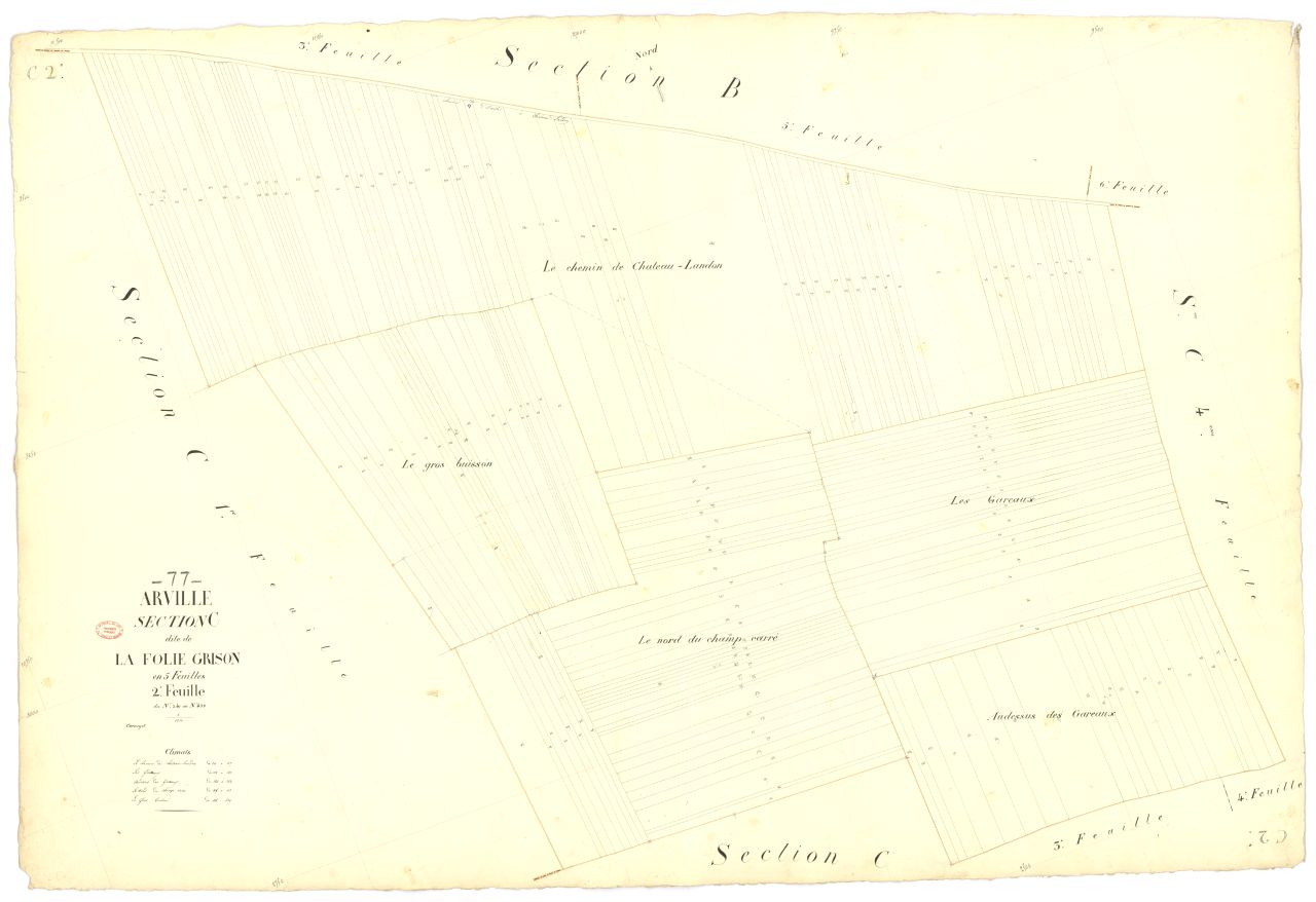 Section C dite de la Folie-Grison, en 5 feuilles, 2eme feuille