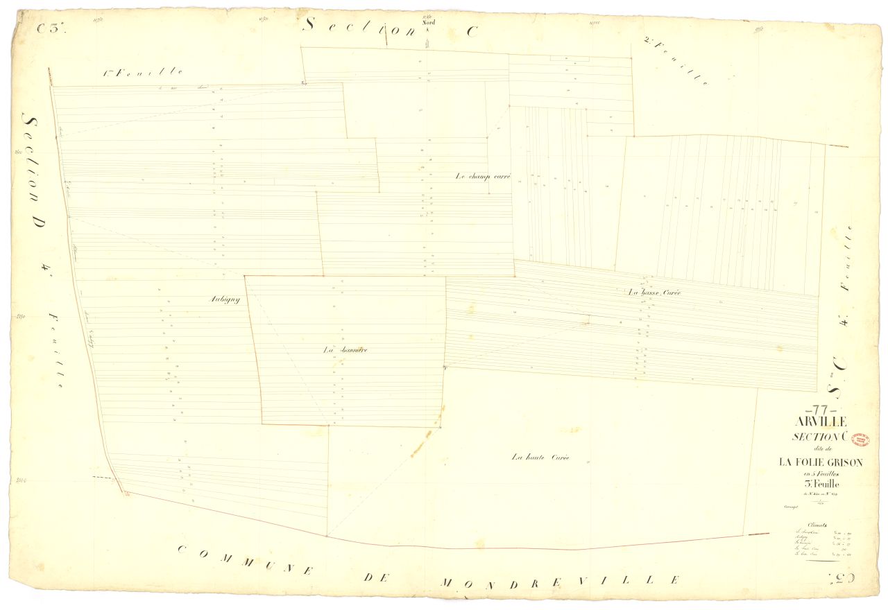 Section C dite de la Folie-Grison, en 5 feuilles, 3eme feuille