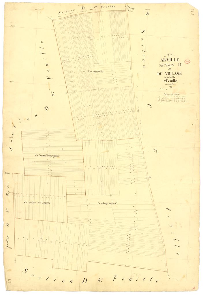Section D dite du Village, en 7 feuilles, 3eme feuille