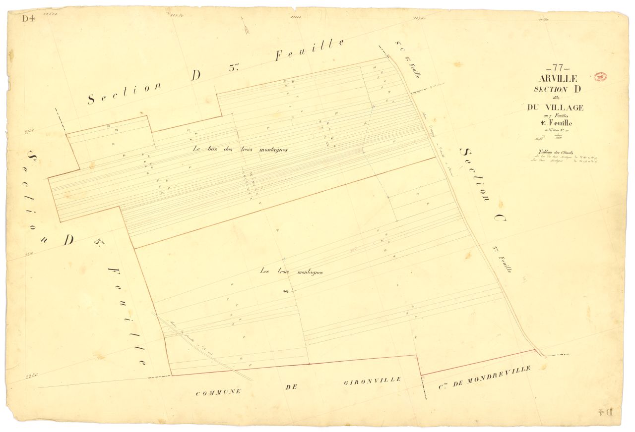 Section D dite du Village, en 7 feuilles, 4eme feuille