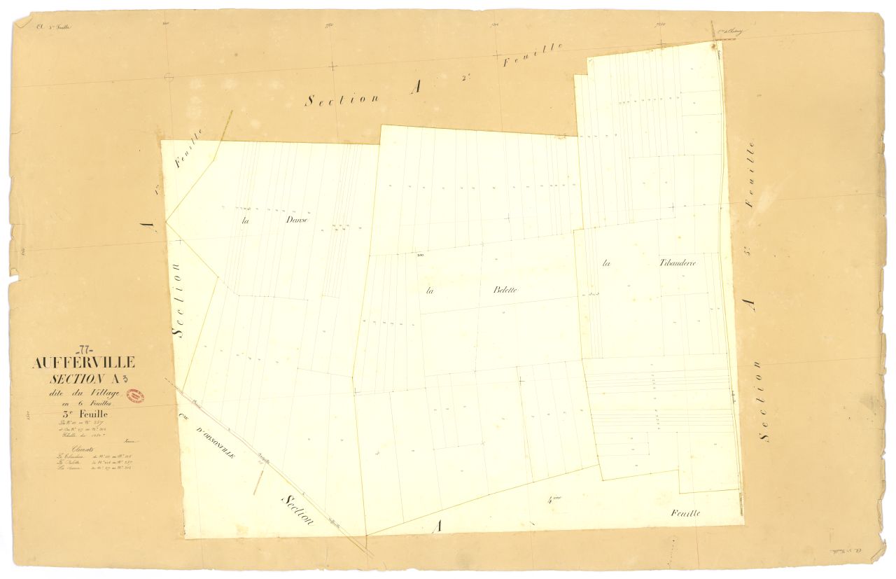 Section A dite du Village, en 6 feuilles, 3eme feuille