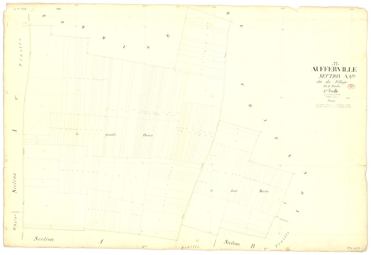 Section A dite du Village, en 6 feuilles, 5eme feuille