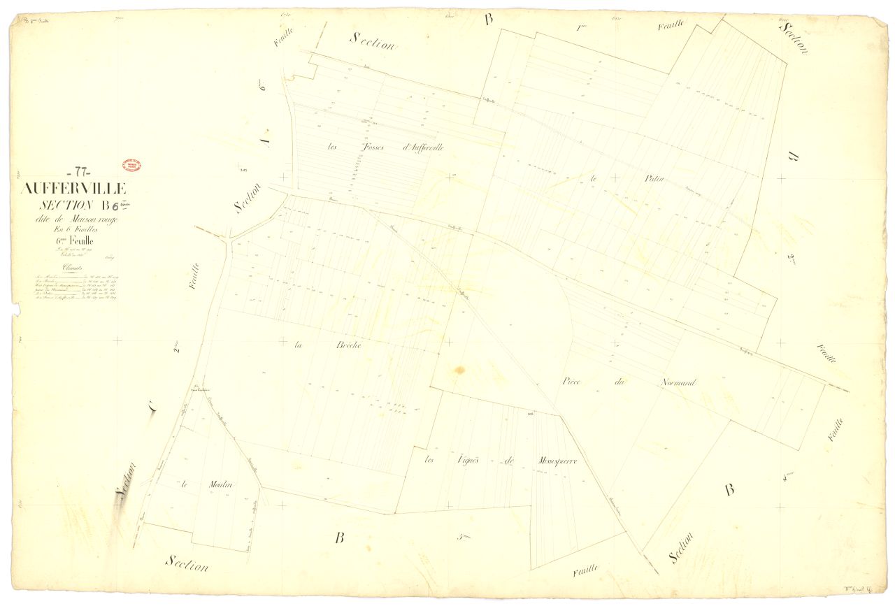 Section B dite de Maison-Rouge, en 6 feuilles, 6eme feuille
