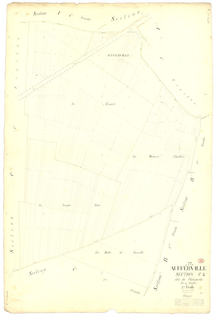 Section C dite du Puits-Perdu, en 4 feuilles, 2eme feuille