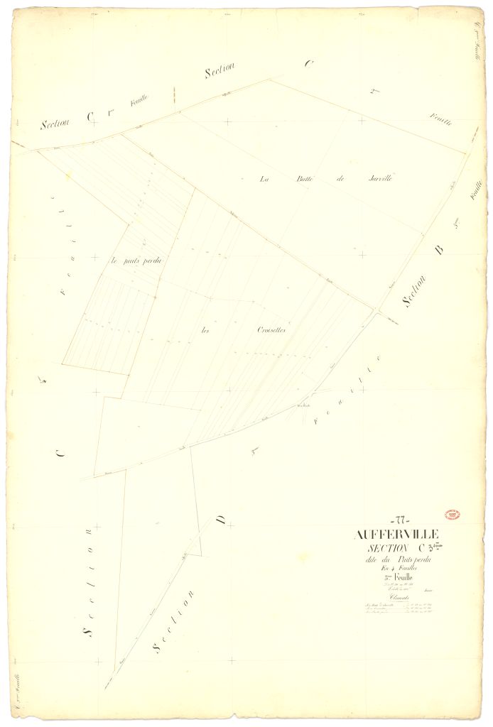 Section C dite du Puits-Perdu, en 4 feuilles, 3eme feuille