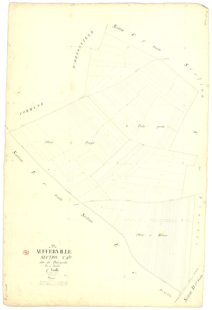 Section C dite du Puits-Perdu, en 4 feuilles, 4eme feuille