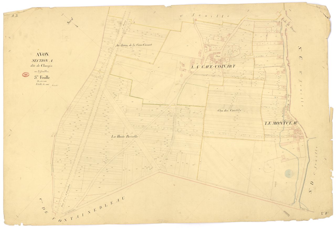 Section A dite de Changis, en 3 feuilles, 3eme feuille