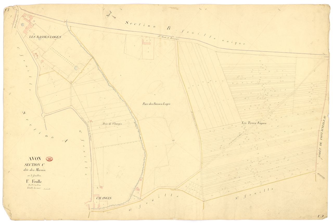 Section C dite des Marais, en 3 feuilles, 1ere feuille