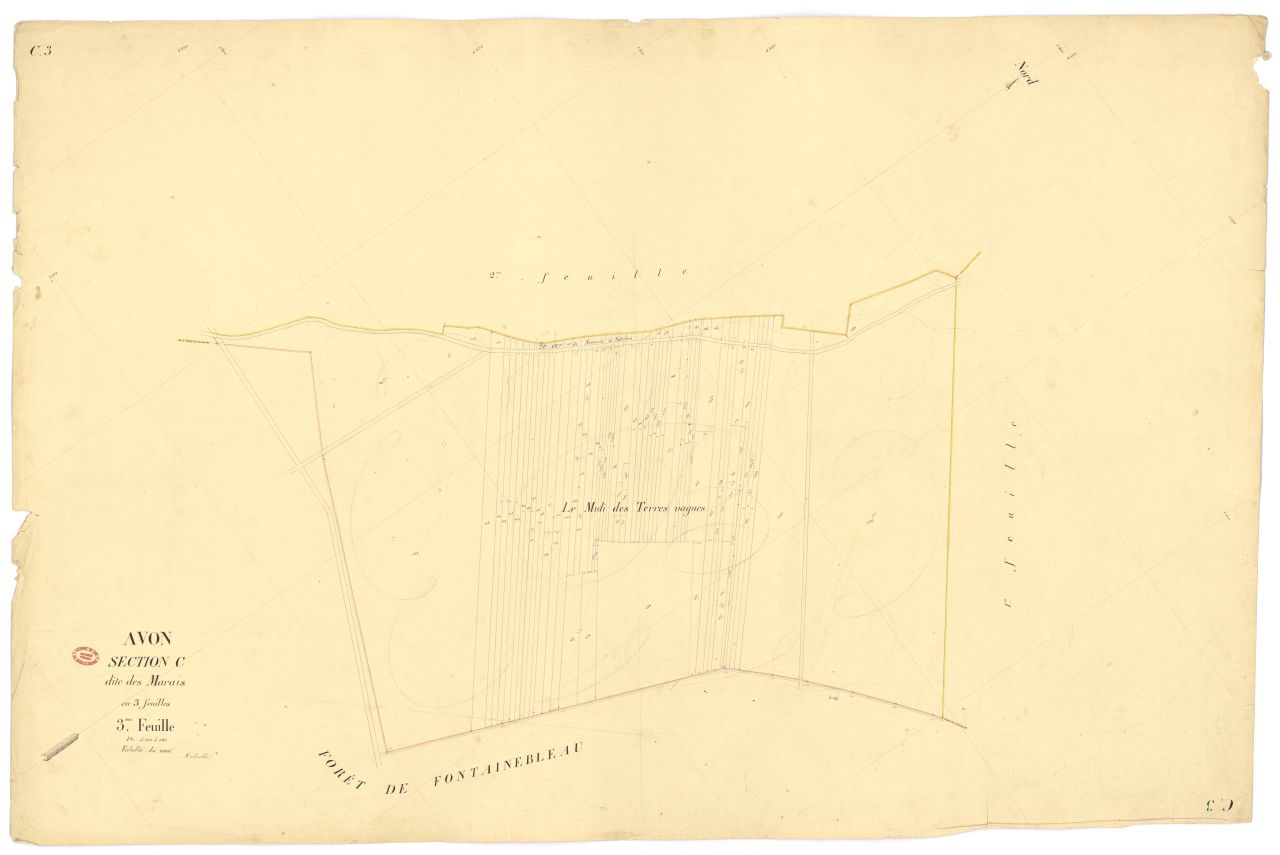 Section C dite des Marais, en 3 feuilles, 3eme feuille