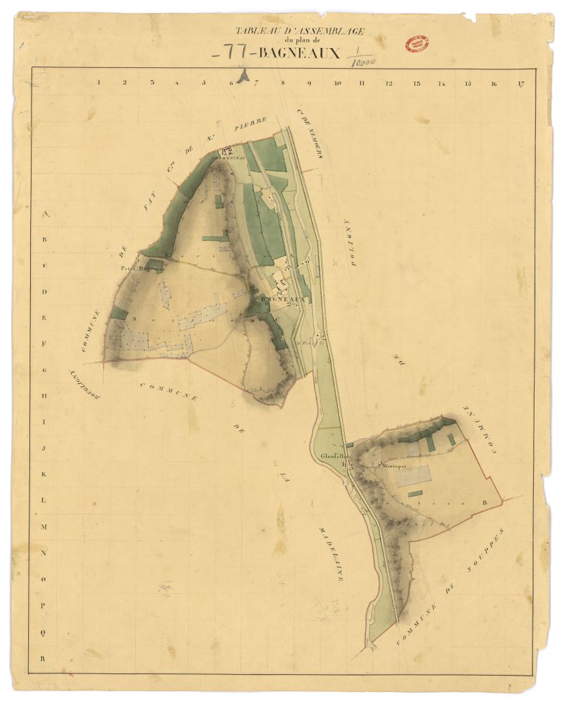 Tableau d'assemblage, 3 sections