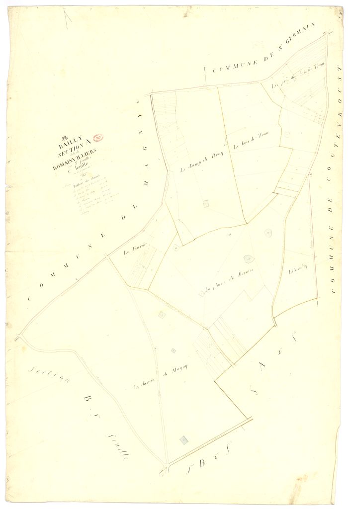 Section A dite de Romainvilliers, en 3 feuilles, 1ere feuille