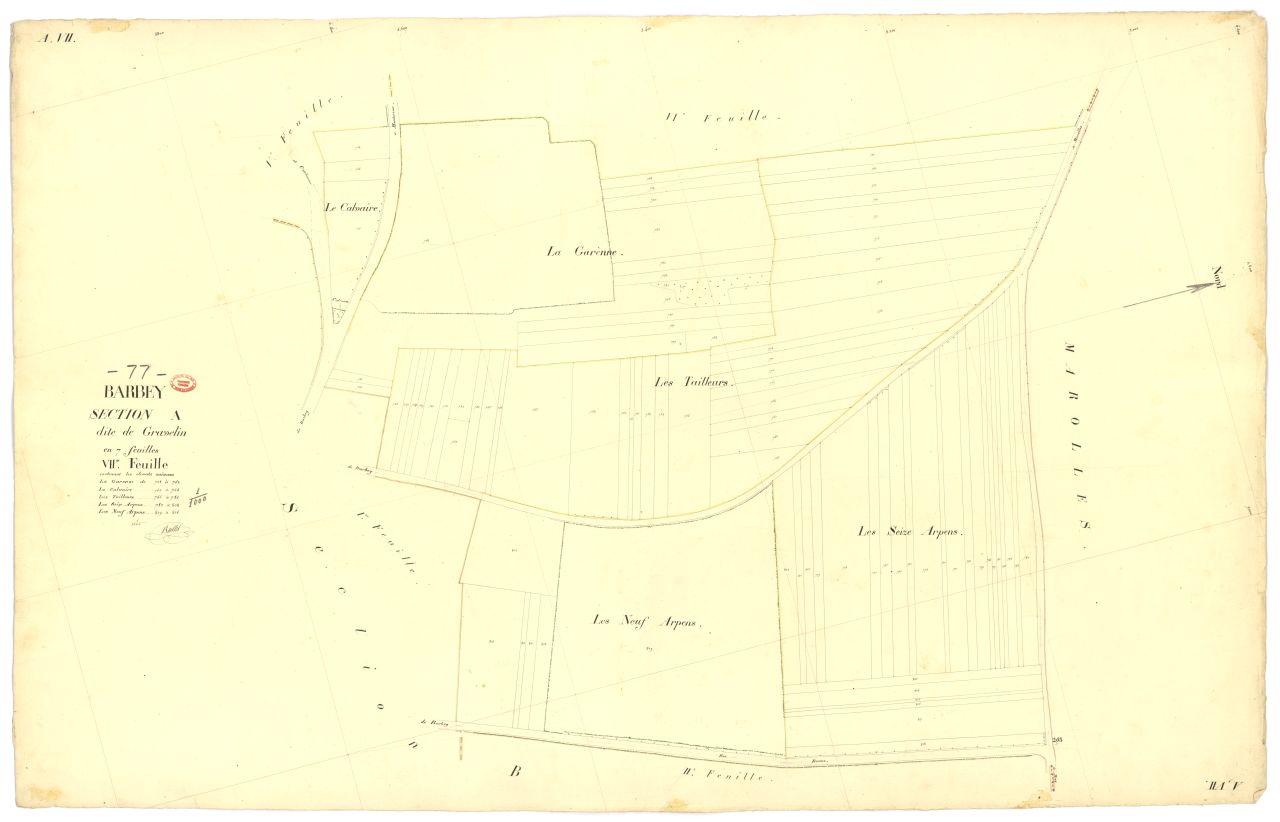 Section A dite de Gravelin, en 7 feuilles, 7eme feuille