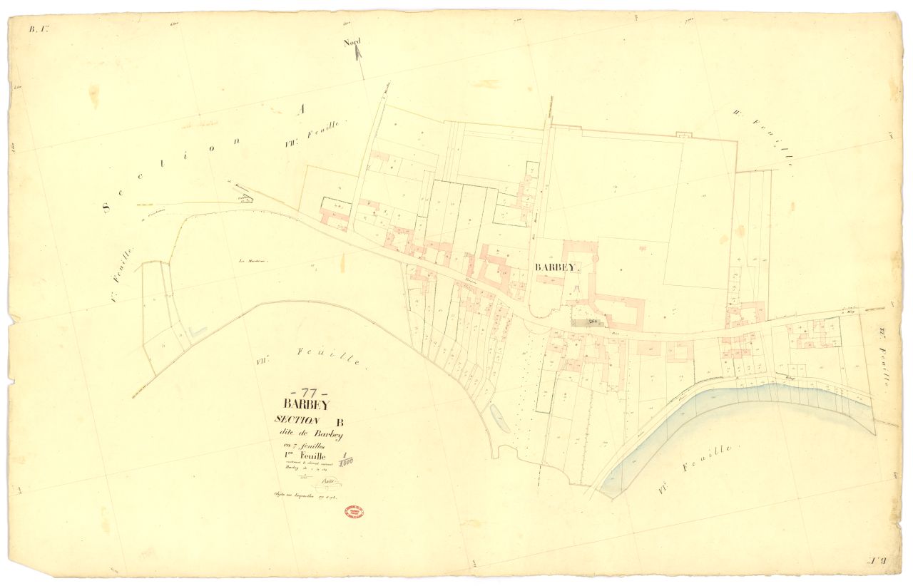 Section B dite de Barbey, en 7 feuilles, 1ere feuille