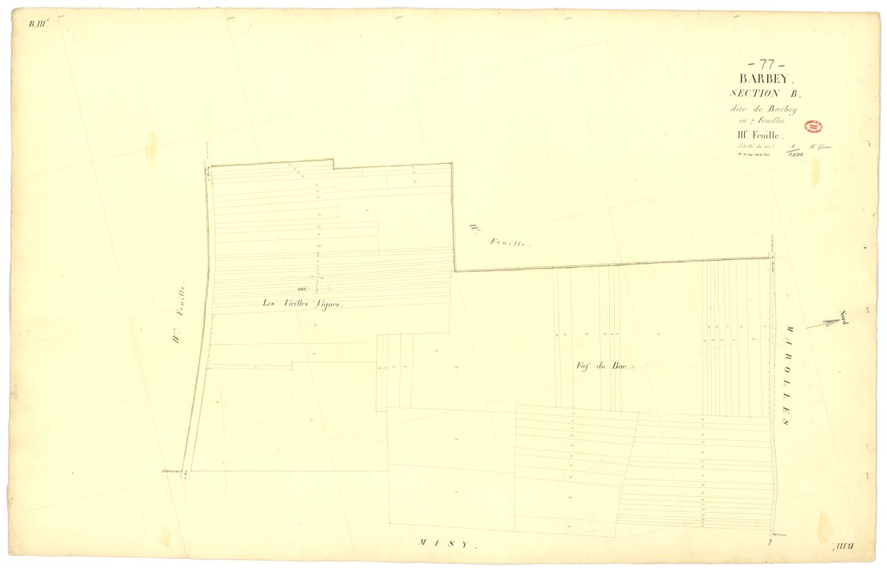Section B dite de Barbey, en 7 feuilles, 3eme feuille
