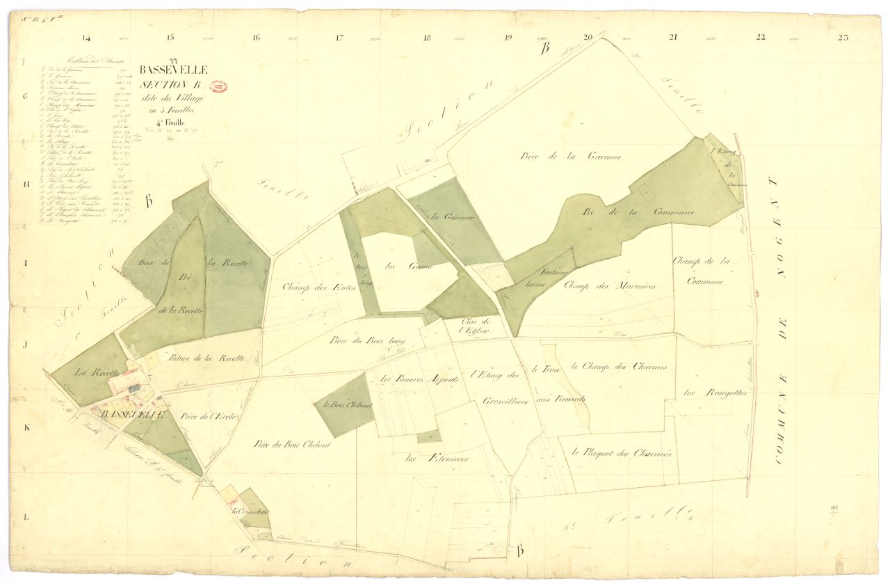 Section B dite du Village, en 5 feuilles, 4eme feuille