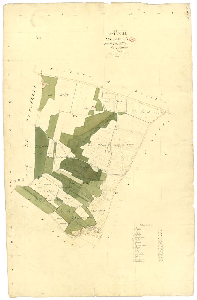 Section D dite du Petit-Villiers, en 2 feuilles, 1ere feuille