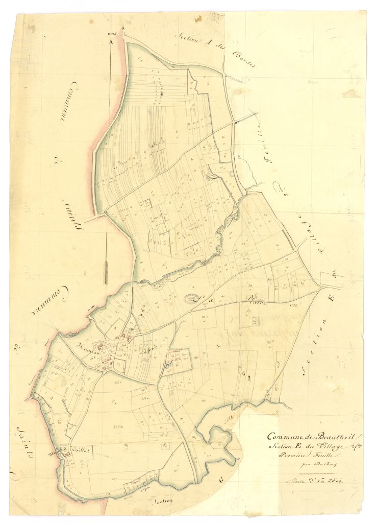 minute, section E, 1ere feuille