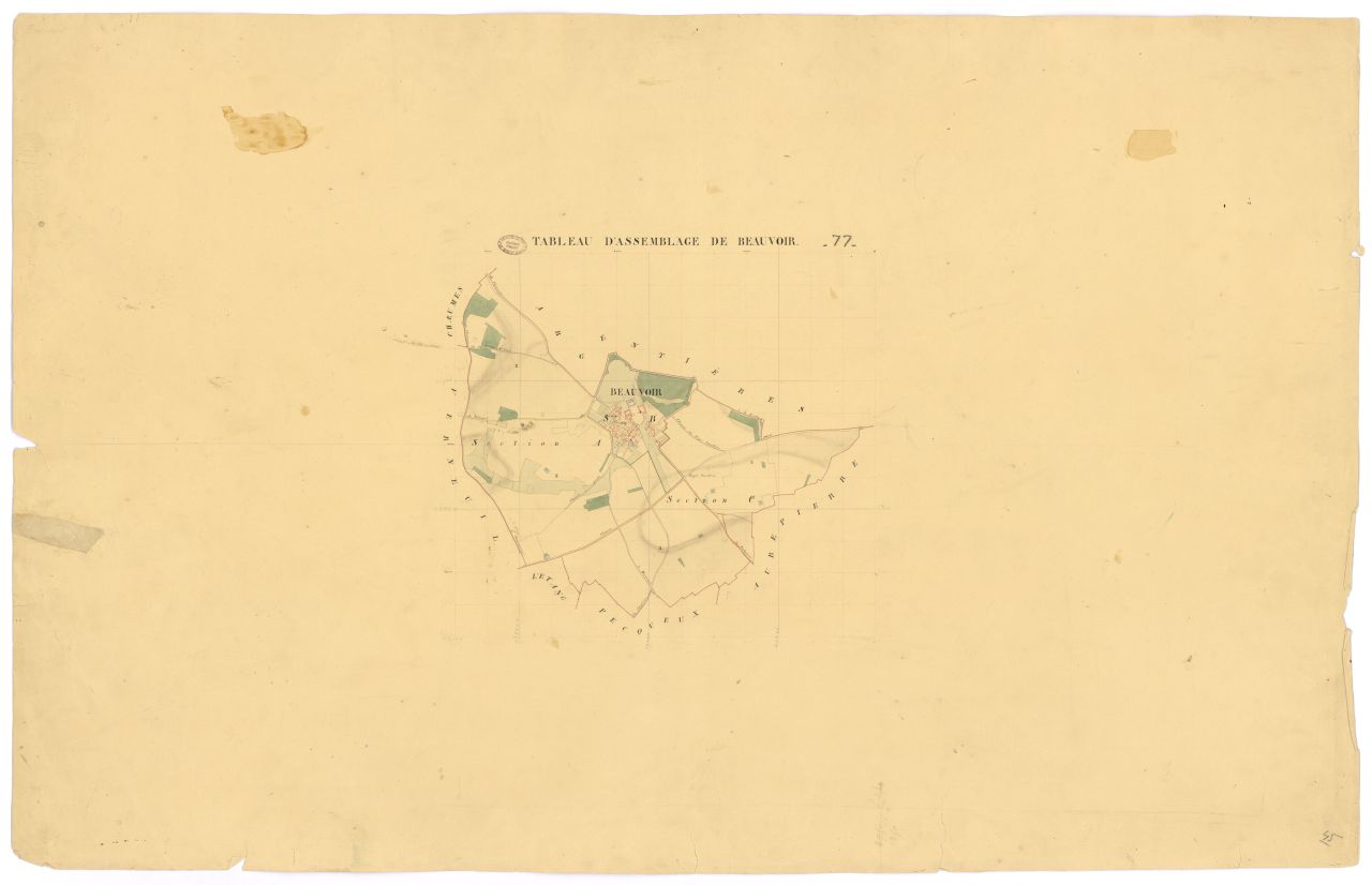 Tableau d'assemblage, 3 sections