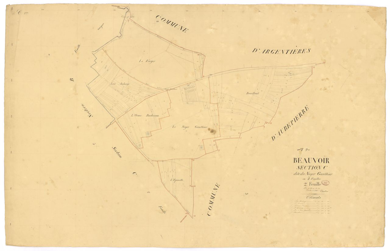Section C dite du Noyer-Gauthier en 2 feuilles, 2eme feuille