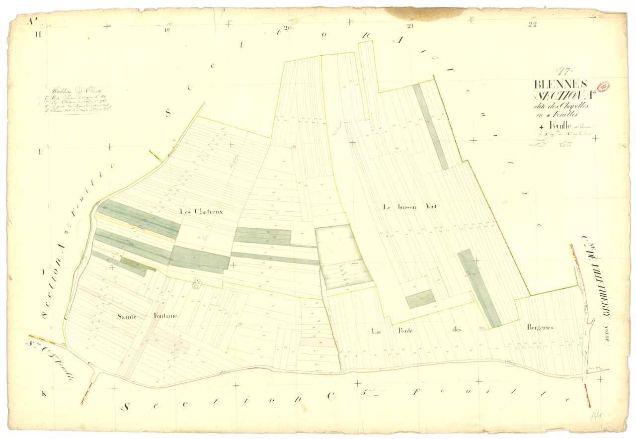 Section A dite des Chapelles, en 4 feuilles, 4eme feuille
