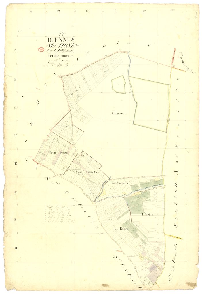 Section B dite de Villejouan, feuille unique