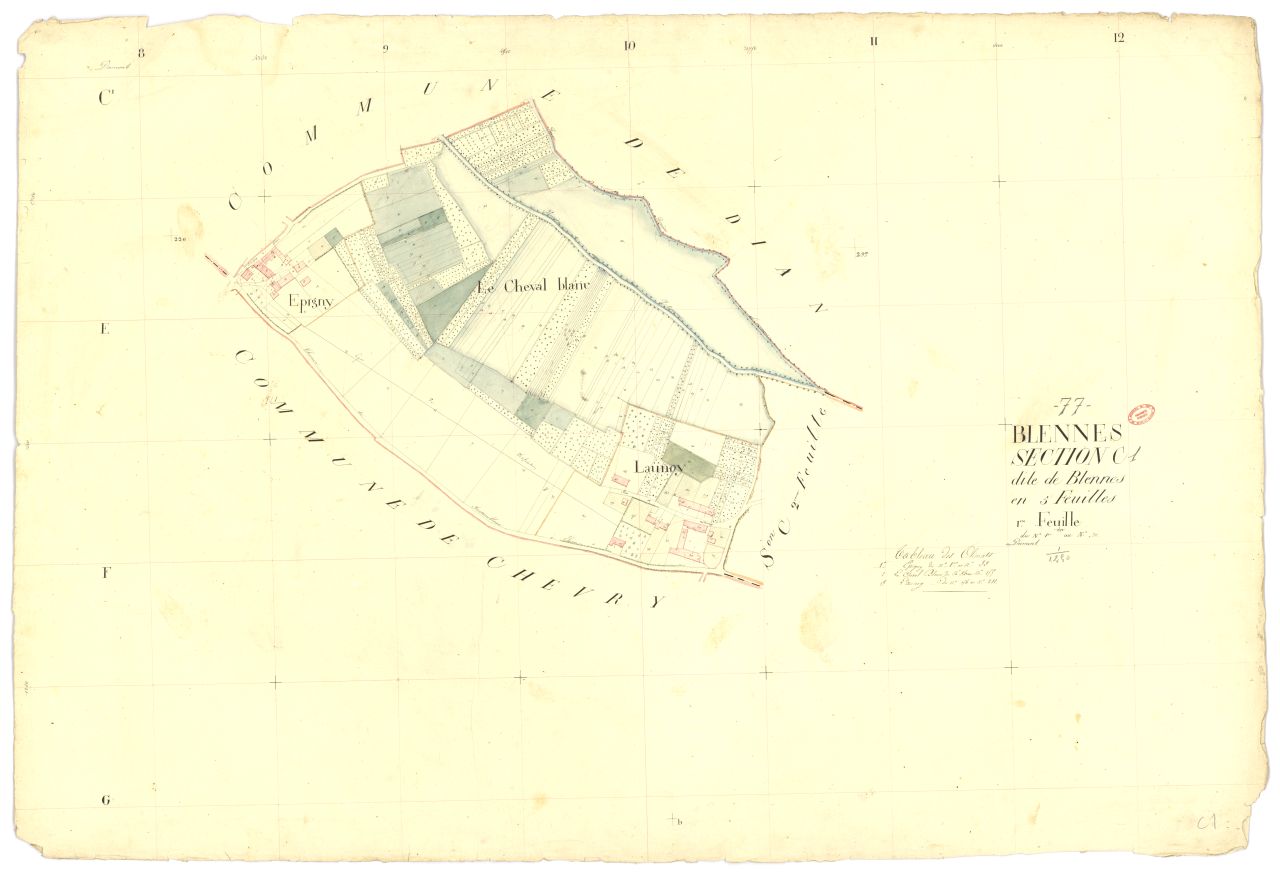 Section C dite de Blennes, en 5 feuilles, 1ere feuille