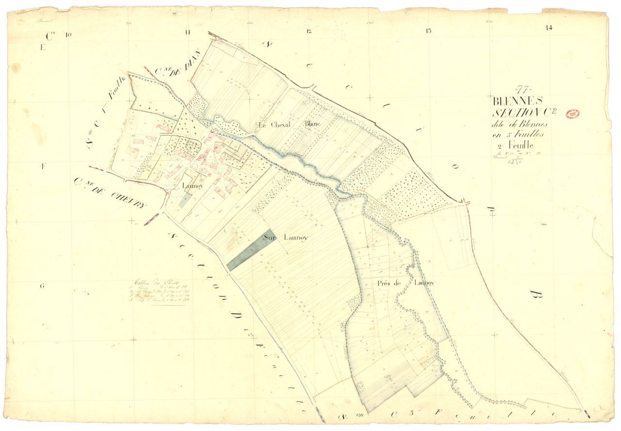 Section C dite de Blennes, en 5 feuilles, 2eme feuille