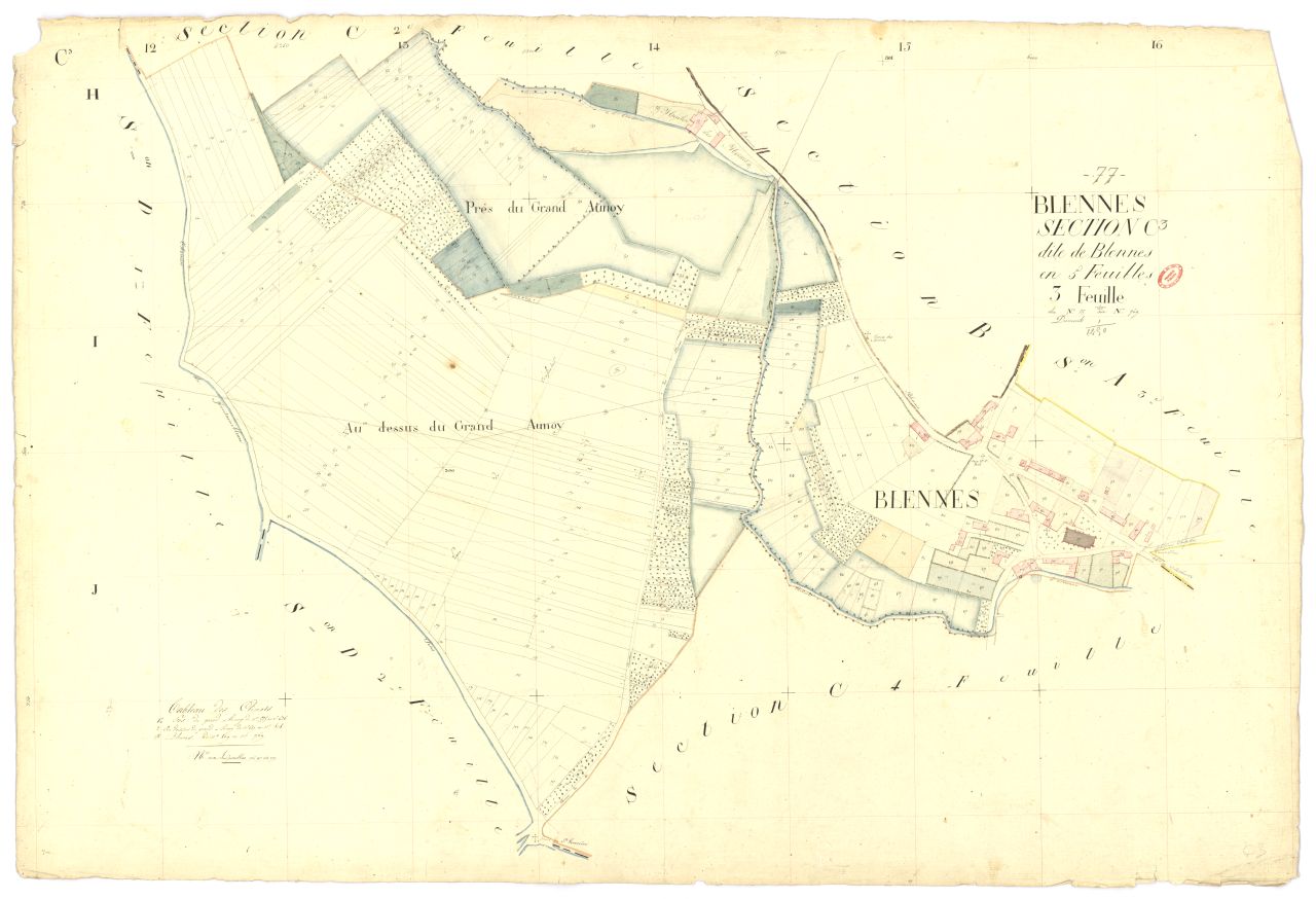 Section C dite de Blennes, en 5 feuilles, 3eme feuille