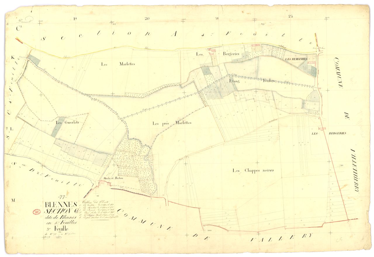Section C dite de Blennes, en 5 feuilles, 5eme feuille