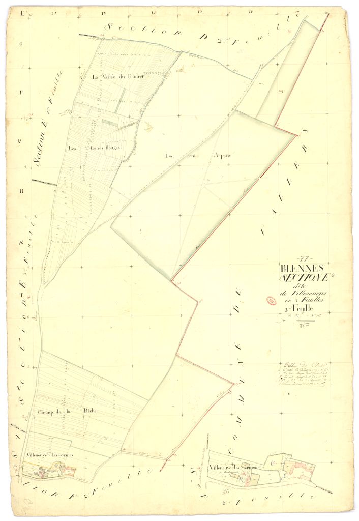Section E dite de Villemaugis, en 3 feuilles, 2eme feuille