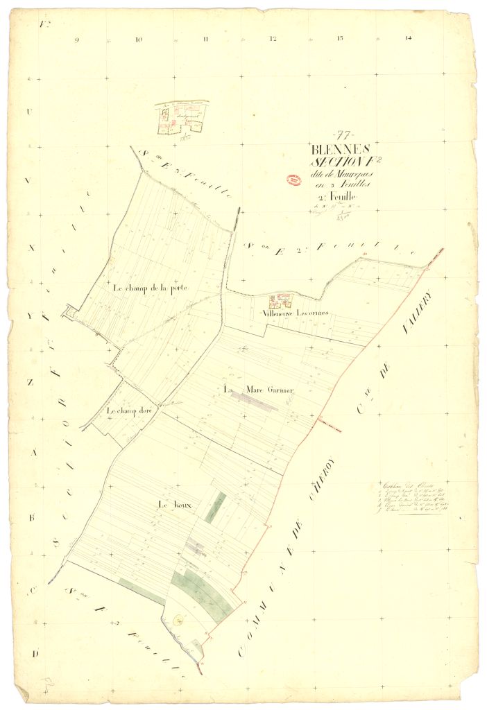 Section F dite de Maurepas, en 3 feuilles, 2eme feuille