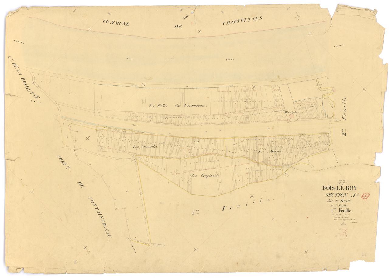Section A dite de Brolle, en 3 feuilles, 1ere feuille