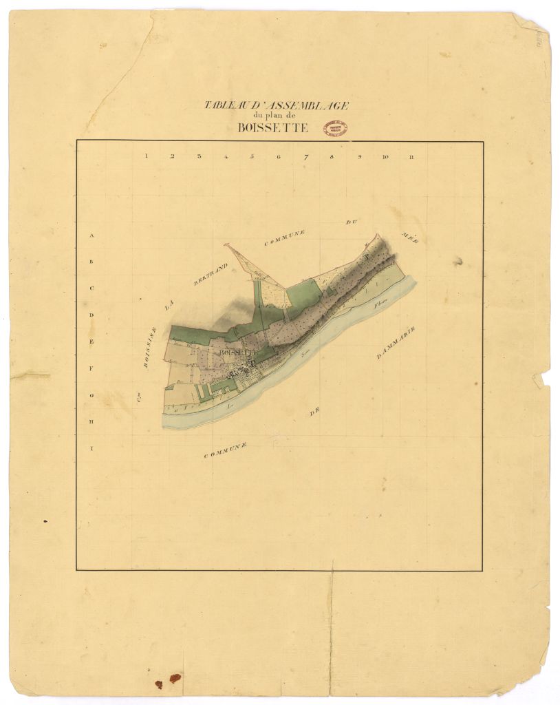 Tableau d'assemblage, section unique