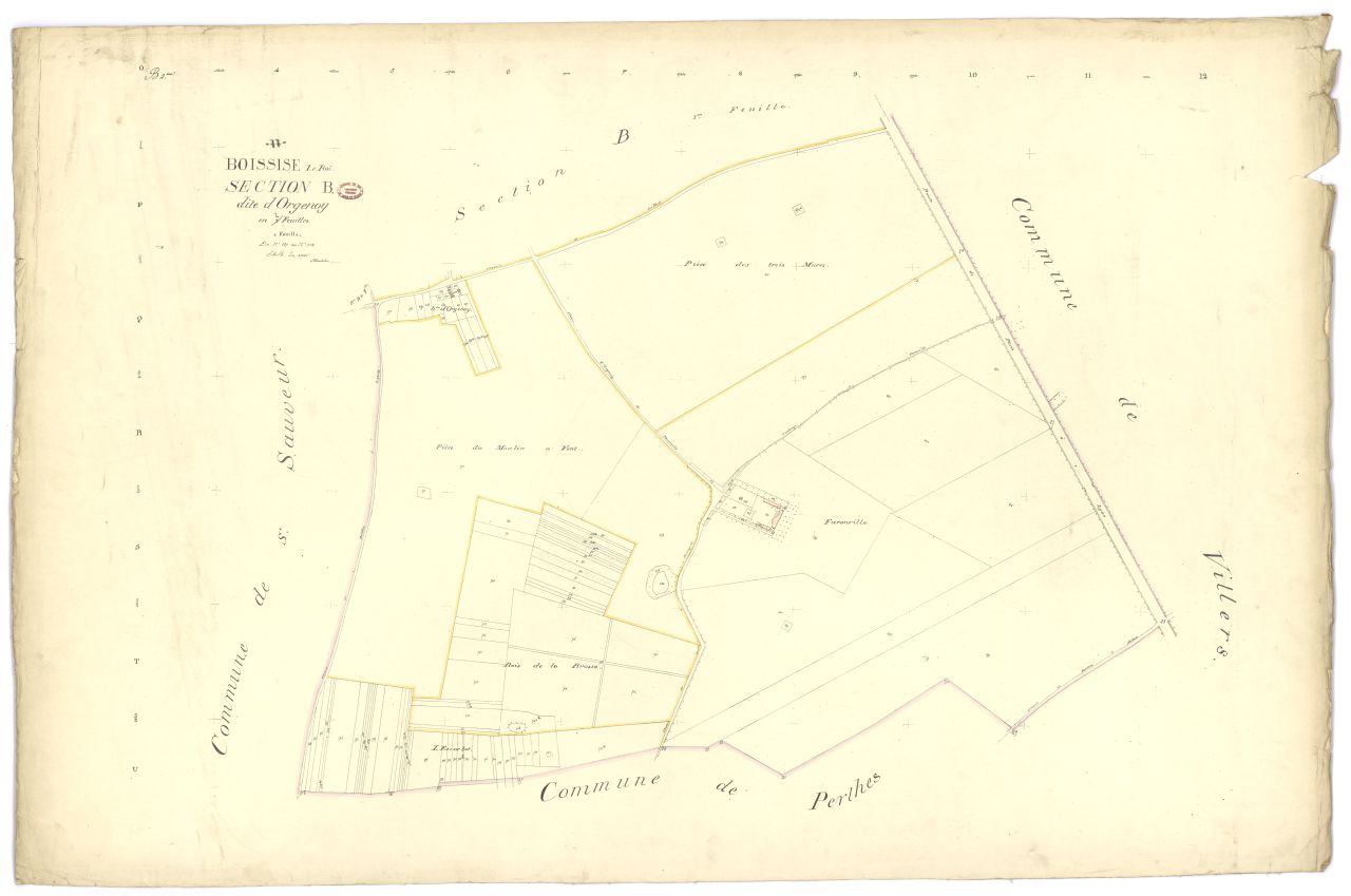 Section B dite d'Orgenoy, en 2 feuilles, 2eme feuille