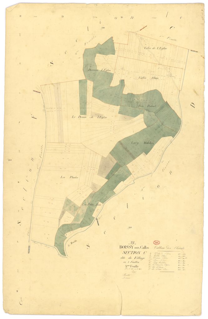 Section C dite du Village, en 3 feuilles, 3eme feuille