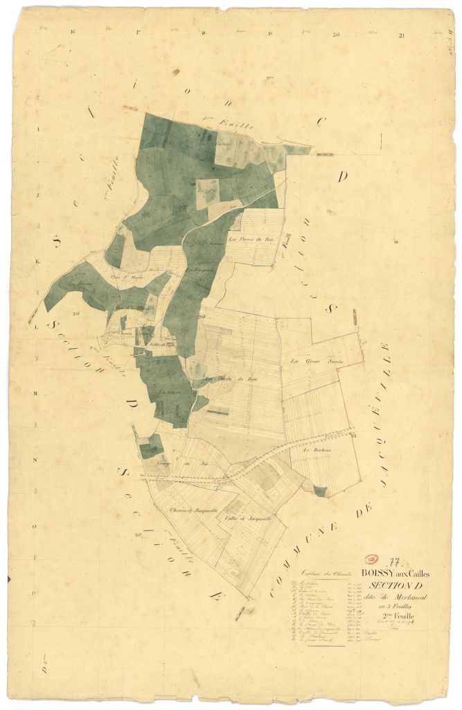 Section D dite de Merlanval, en 3 feuilles, 2eme feuille