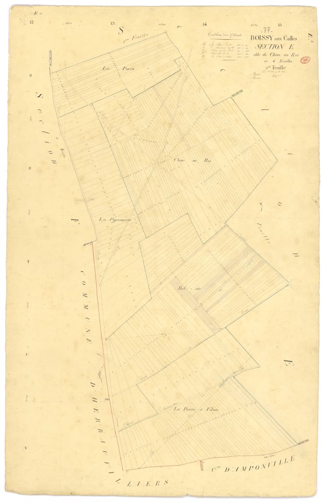 Section E dite du Ch�ne-au-Roi, en 4 feuilles, 3eme feuille