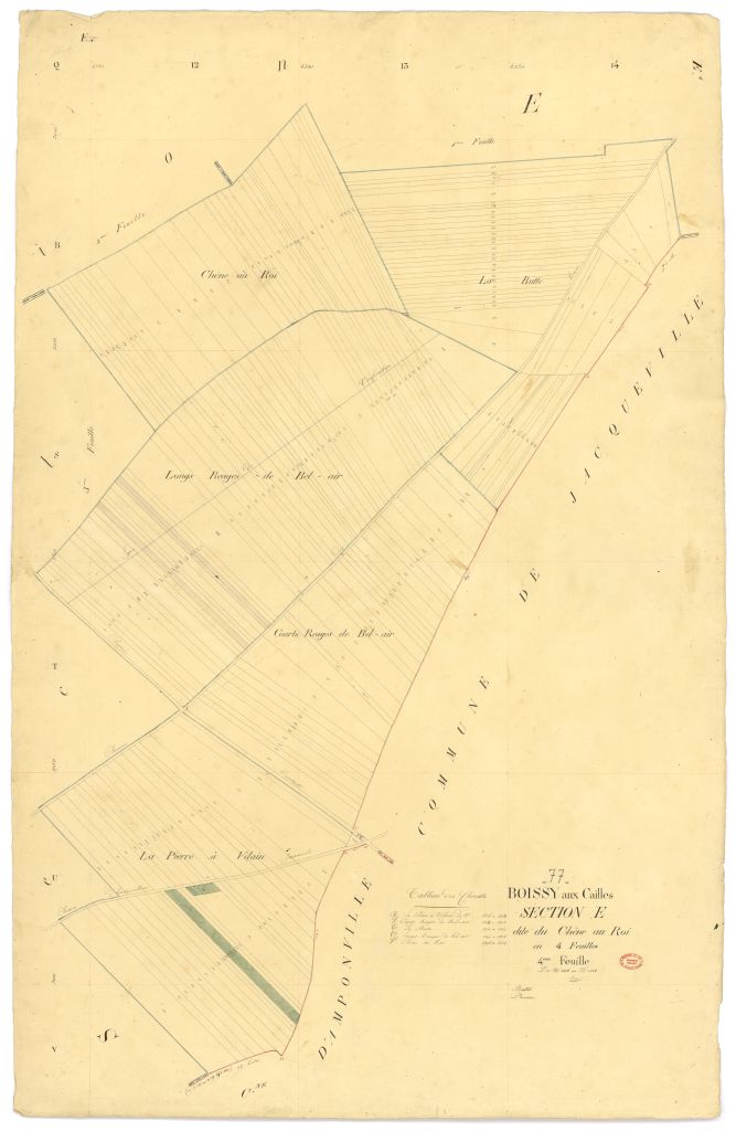 Section E dite du Ch�ne-au-Roi, en 4 feuilles, 4eme feuille